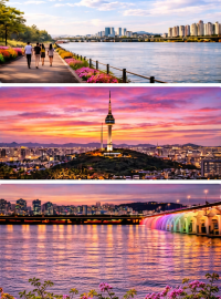 Han River - N Tower - Banpo bridge