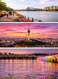 Han River - N Tower - Banpo bridge