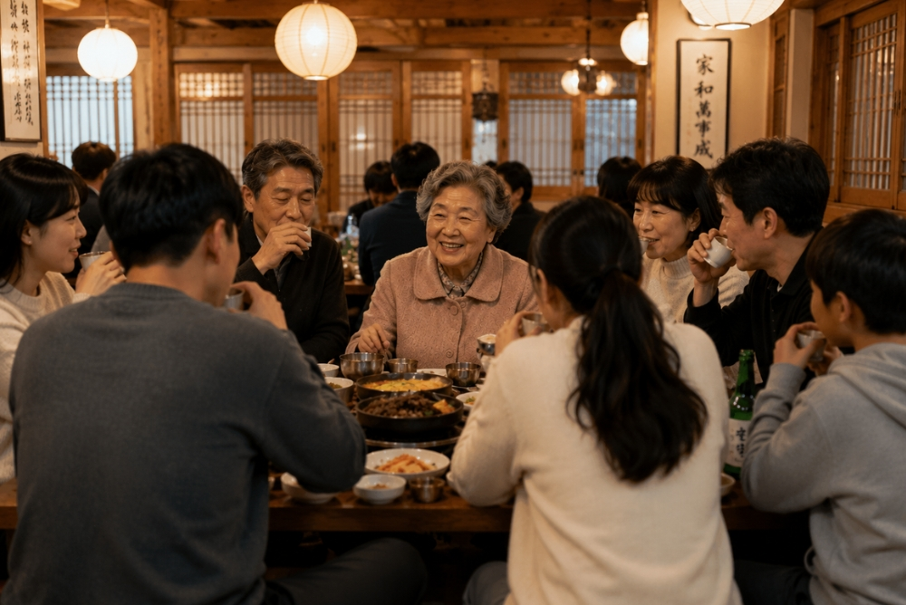 culture de la famille au restaurant